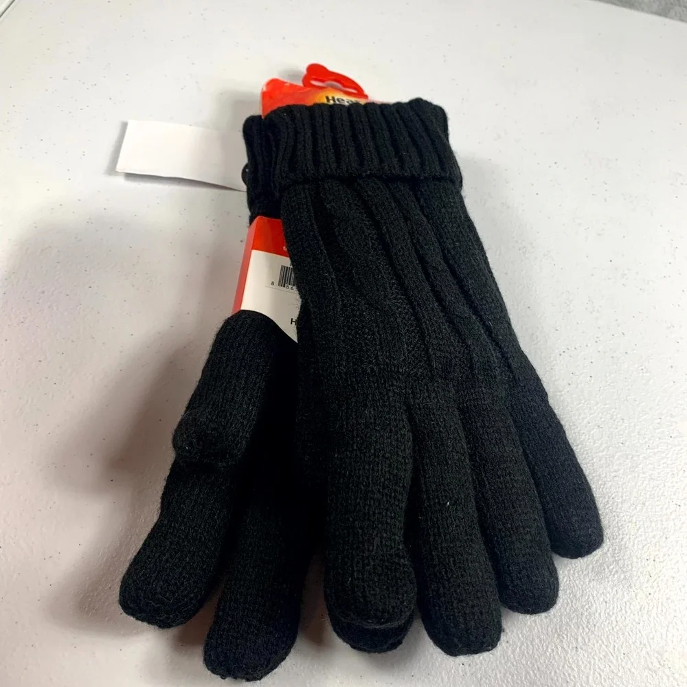 Heat Holders Heatweaver Thermal Amelia Gloves Womens L/XL Black Cable Knit Lined